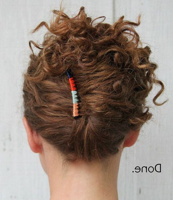 Use A Comb To Create An Easy French Twist Topped With A Sprig Of Curls (View 18 of 25)
