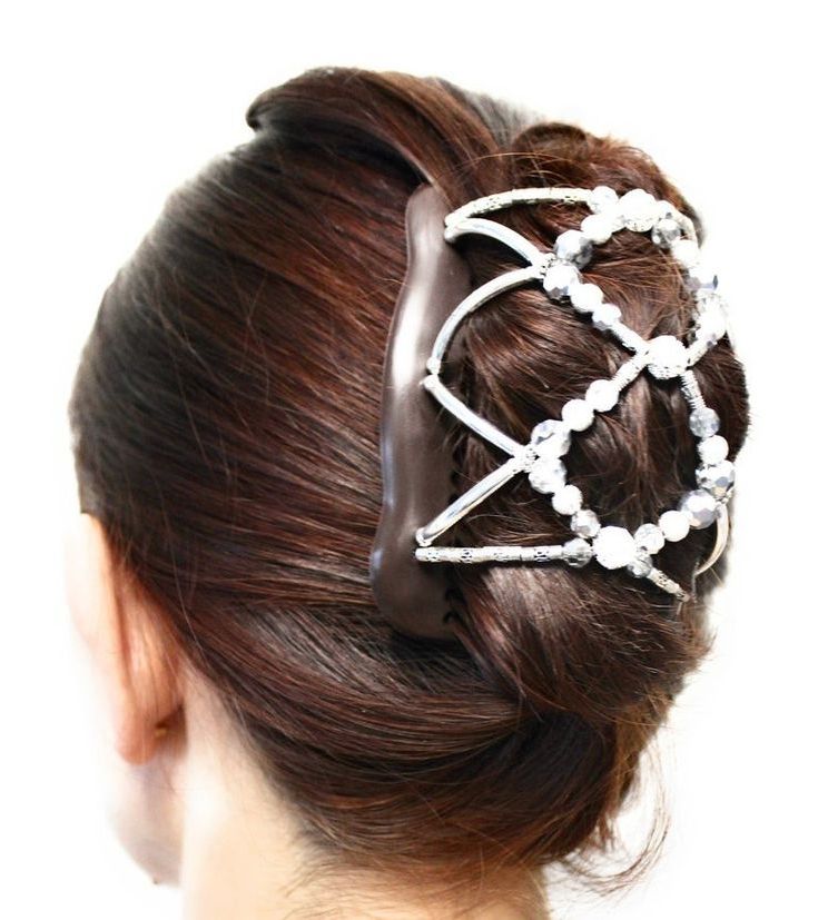 Women Hair Clip For Updo Bun Holder Wedding Hair Clip For – Etsy | Wedding  Hair Clips, Fancy Hairstyles, Jeweled Hair Accessories Throughout Bun Updo With Accessories For Thick Hair (Photo 11 of 25)