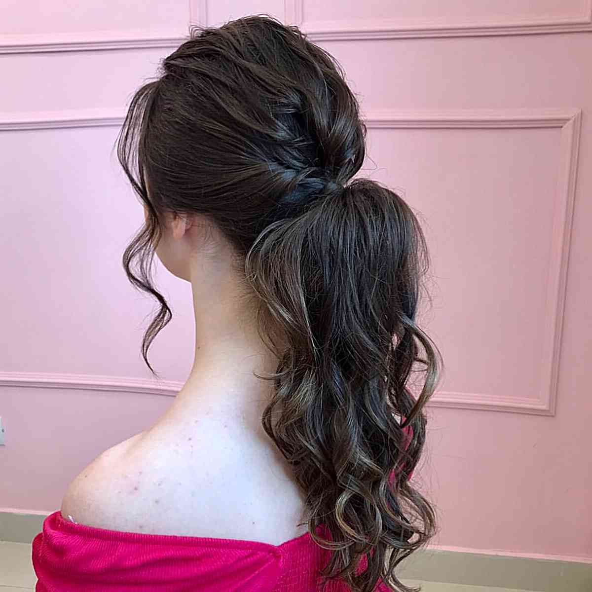 33 Cutest Prom Ponytail Hairstyles That Are Easy To Do! Within Most Recent Ponytail Updo Hairstyles For Medium Hair (View 26 of 36)