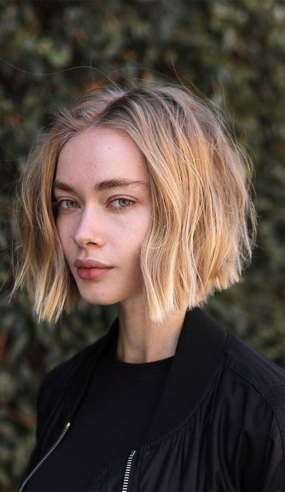 40 Timeless Charm Of The Bob Haircuts & Hairstyles : Blonde Soft Blunt Bob With Regard To Medium Blunt Bob Haircuts (Photo 23 of 49)