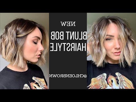 Blunt Bob Hairstyle || Chloenbrown – Youtube Regarding Medium Blunt Bob Haircuts (View 42 of 49)