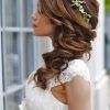 Flower Tiara With Short Wavy Hair For Brides (Photo 21 of 25)
