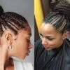 Ponytail Braid Hairstyles With Thin And Thick Cornrows (Photo 20 of 25)