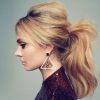 Long Blond Ponytail Hairstyles With Bump And Sparkling Clip (Photo 8 of 25)