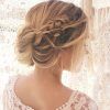 Embellished Caramel Blonde Chignon Bridal Hairstyles (Photo 10 of 25)