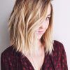 Two-Tier Caramel Blonde Lob Hairstyles (Photo 8 of 25)
