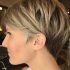 Top 25 of Bronde Balayage Pixie Haircuts with V-cut Nape
