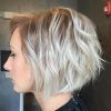 White-Blonde Curly Layered Bob Hairstyles (Photo 24 of 25)