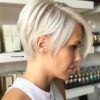 Side Parted White Blonde Pixie Bob Haircuts (Photo 1 of 25)