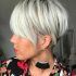 White Bob Undercut Hairstyles with Root Fade