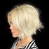 Frizzy Razored White Blonde Bob Haircuts