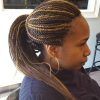 Black Twists Micro Braids With Golden Highlights (Photo 4 of 25)