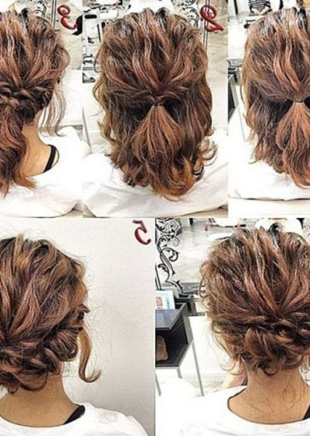 Top 15 of Cute Wedding Hairstyles for Short Curly Hair