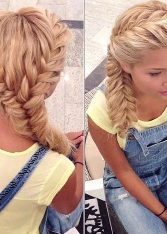 15 Inspirations Two French Braids and Side Fishtail