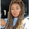 Blonde Faux Locs Hairstyles With Braided Crown (Photo 13 of 25)