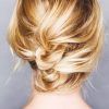 Low Messy Chignon Bridal Hairstyles For Short Hair (Photo 9 of 25)