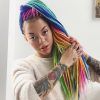Multicolored Jumbo Braid Hairstyles (Photo 4 of 15)