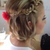 Braided Updo Hairstyle With Curls For Short Hair (Photo 5 of 15)