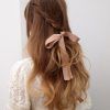 Thin Double Braids With Bold Bow (Photo 7 of 15)