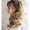 Weaved Polished Pony Hairstyles With Blunt Bangs (Photo 13 of 25)