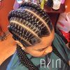 Criss-Crossed Braids With Feed-In Cornrows (Photo 2 of 15)