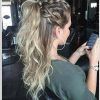 Curly Half-Updo With Ponytail Braids (Photo 3 of 25)