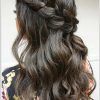 Curly Half-Updo With Ponytail Braids (Photo 10 of 25)