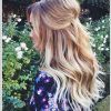 Half Up Blonde Ombre Curls Bridal Hairstyles (Photo 18 of 25)