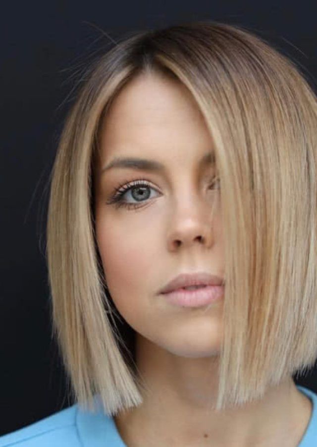 2024 Popular Sharp and Blunt Bob Hairstyles with Bangs
