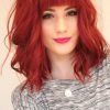 Medium-Length Red Hairstyles With Fringes (Photo 2 of 25)