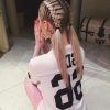 Blonde Ponytails With Double Braid (Photo 18 of 25)