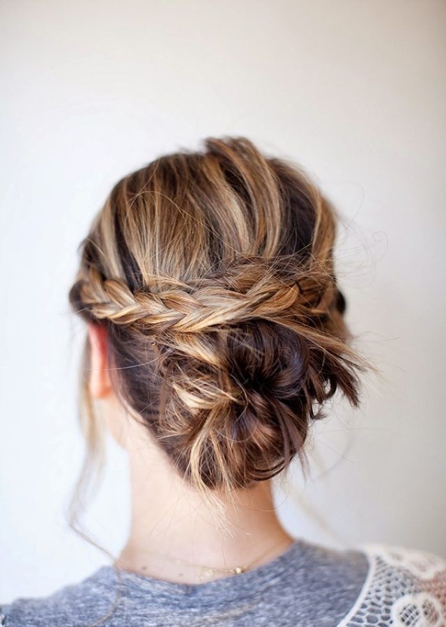 15 Best Collection of Bun Braided Hairstyles