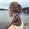 French Pull Back Braids Into Ponytail (Photo 13 of 15)