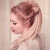 Blonde Ponytails With Double Braid (Photo 11 of 25)