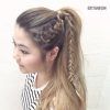 Blonde Ponytails With Double Braid (Photo 4 of 25)