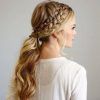 Wavy Side Ponytails With A Crown Braid (Photo 6 of 25)