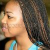 Black Twists Micro Braids With Golden Highlights (Photo 5 of 25)