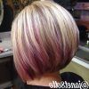 Extreme Angled Bob Haircuts With Pink Peek-A-Boos (Photo 24 of 25)