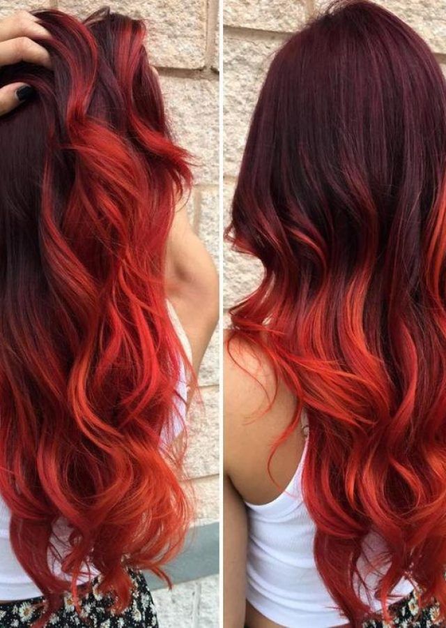 25 Inspirations Long Hairstyles Red Hair