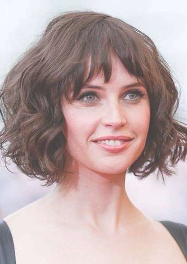 Top 15 of Curly Bob Haircuts with Bangs