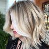 Messy Blonde Lob With Lowlights (Photo 11 of 25)