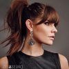 High Braided Pony Hairstyles With Peek-A-Boo Bangs (Photo 2 of 25)