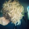 Curly Angled Blonde Bob Hairstyles (Photo 14 of 25)