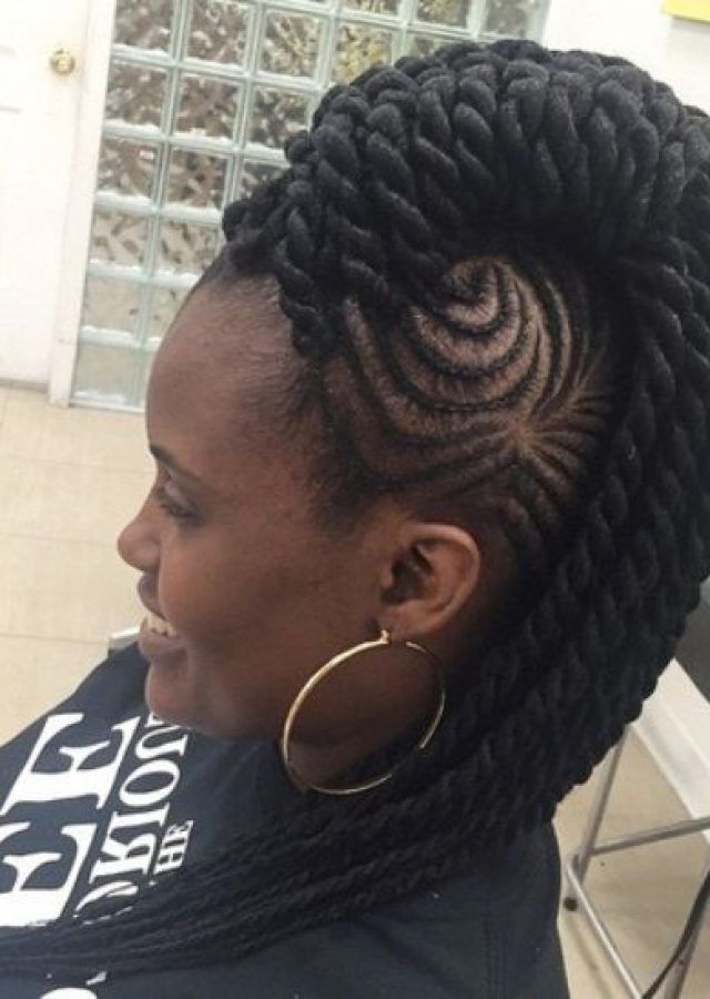 2024 Latest Mohawk Hairstyles with Multiple Braids