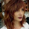 Medium-Length Red Hairstyles With Fringes (Photo 8 of 25)