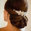 Sophisticated Pulled Back Cascade Bridal Hairstyles (Photo 6 of 25)