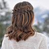 Diagonal Waterfall Braid In Half Up Bridal Hairstyles (Photo 18 of 25)