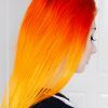 Red, Orange And Yellow Half Updo Hairstyles (Photo 4 of 25)