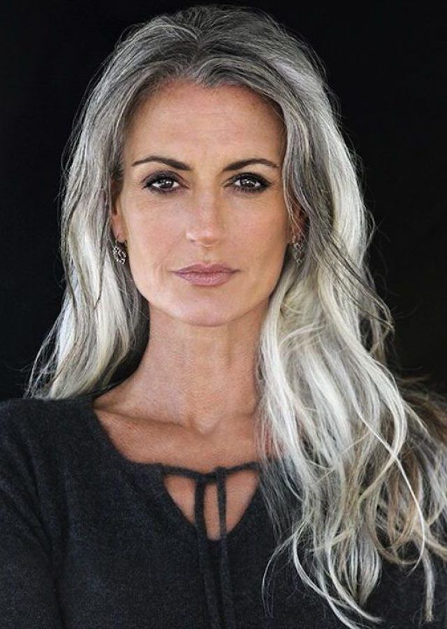 The Best Long Hairstyles for Grey Haired Woman