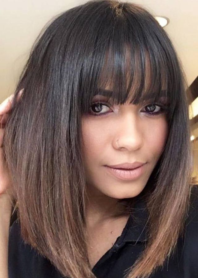 The 18 Best Collection of Medium Straight Hair with Bangs
